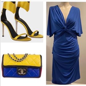 BLUE GRECIAN STYLE DRESS